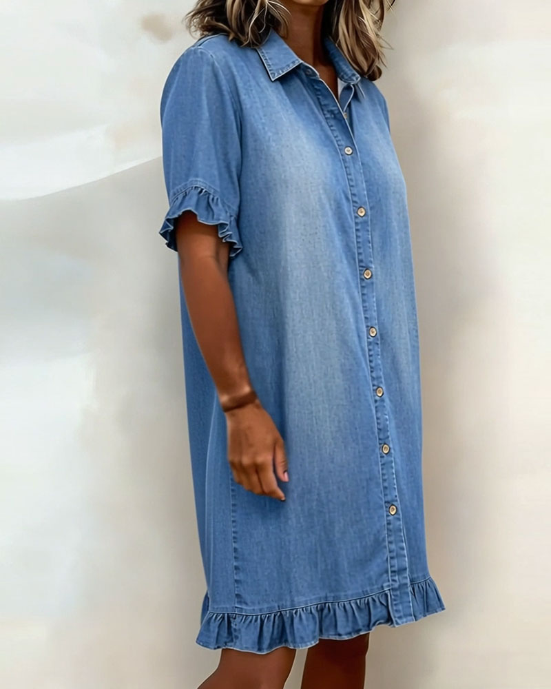 Laluna® | Comfortabele Denim Jurk