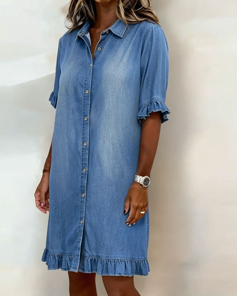Laluna® | Comfortabele Denim Jurk