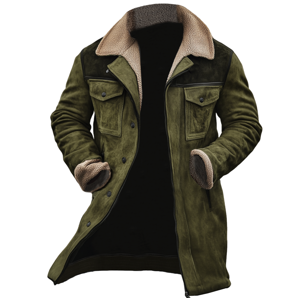 Vintage outdoorjas met meerdere zakken