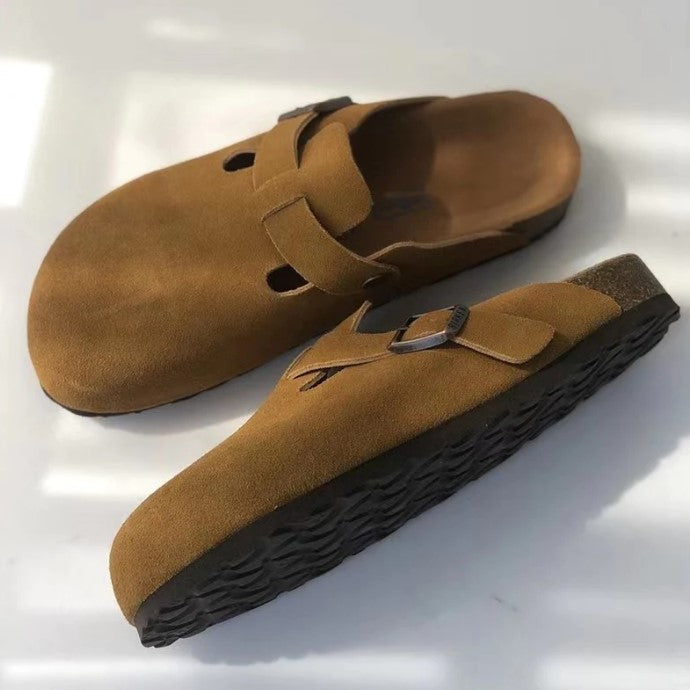 Premium Unisex Leren Boston-Sandalen: Stijl En Kwaliteit In Één