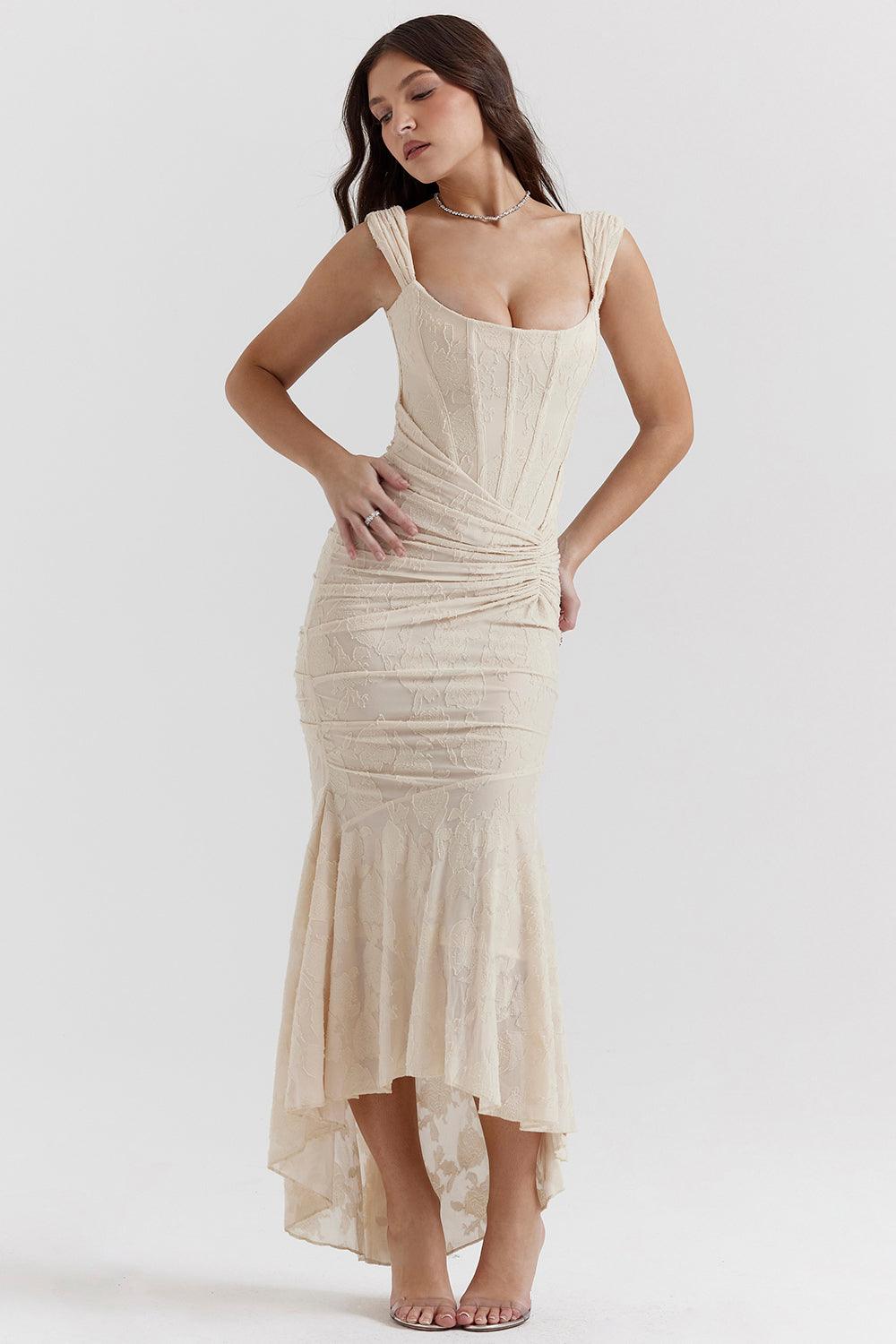 Laluna® | Getextureerd Maxi Jurk