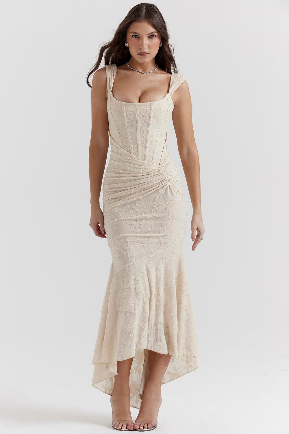 Laluna® | Getextureerd Maxi Jurk