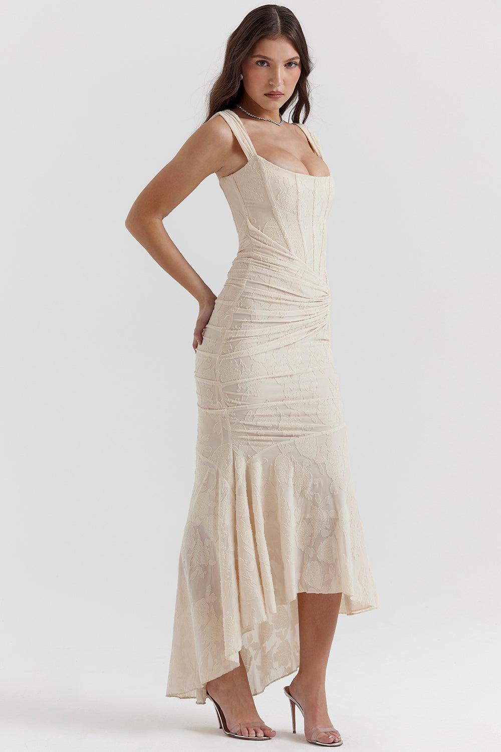 Laluna® | Getextureerd Maxi Jurk