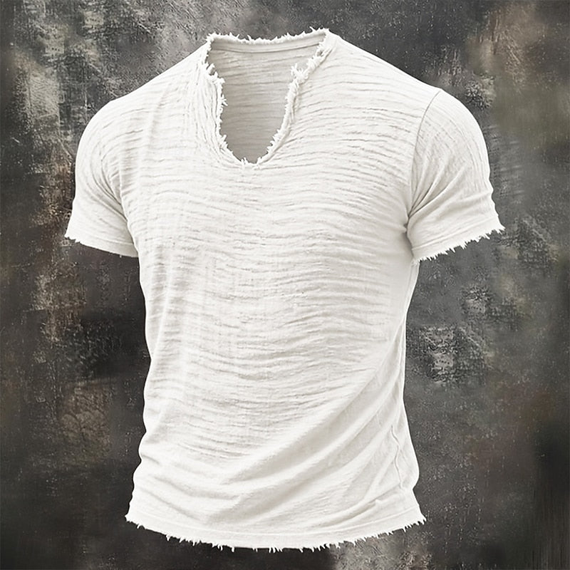 Laluna® | Vintage T-shirt met V-hals
