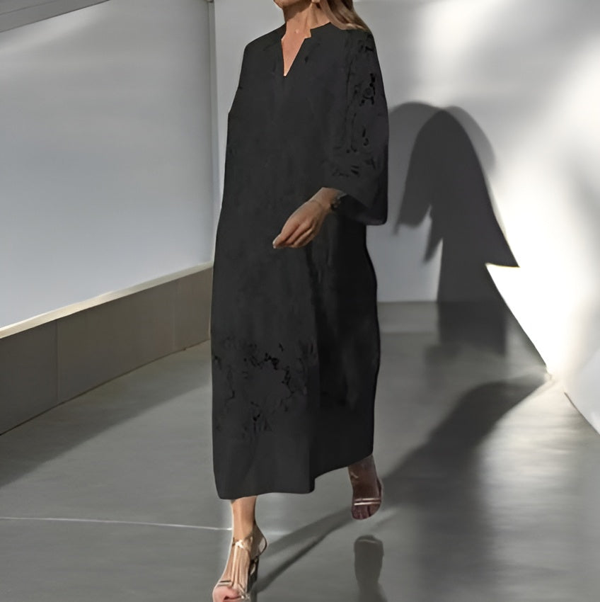 Silvana | Luxe lange jurk van kant