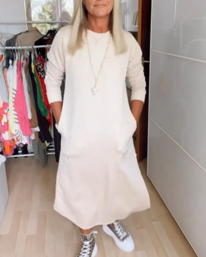 Laluna® | Casual Jurk met Ronde Hals