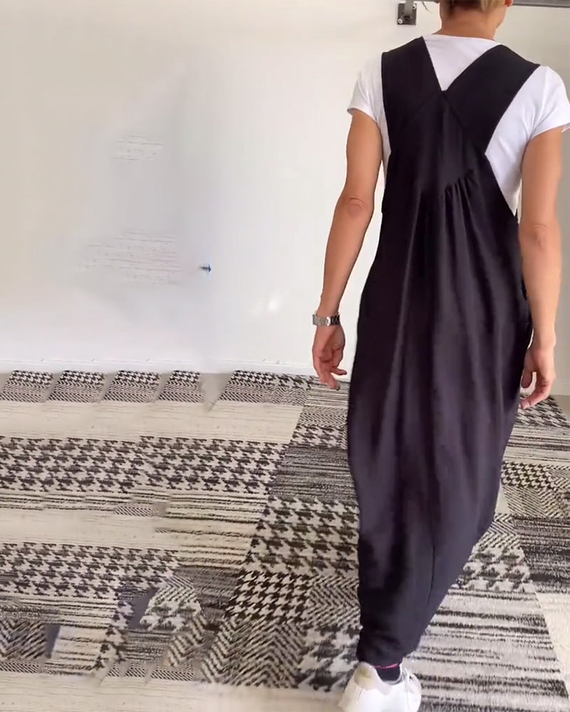 Alice | Casual jurk met effen bretels