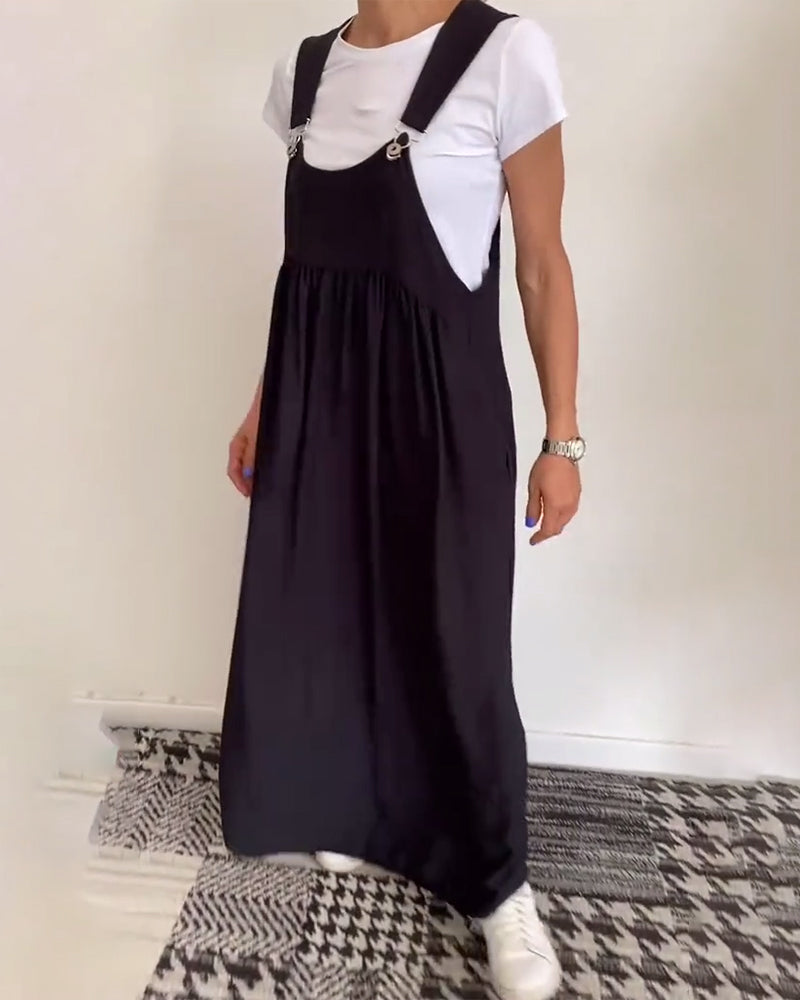 Alice | Casual jurk met effen bretels