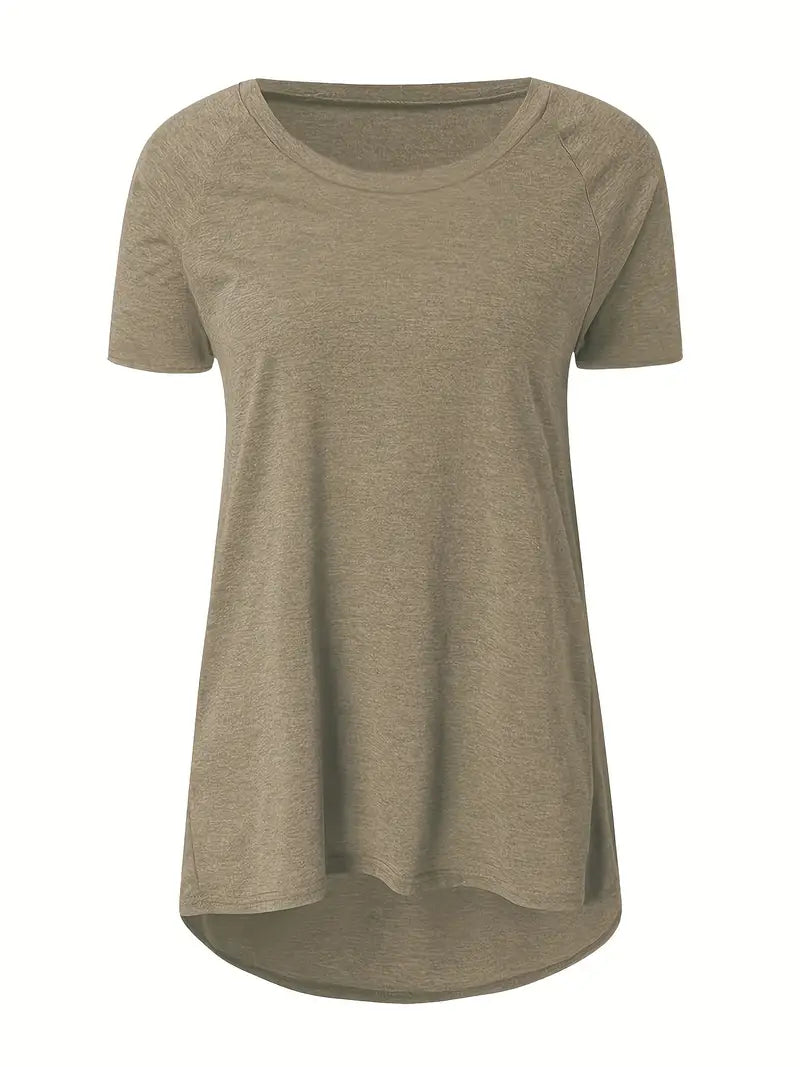 Laluna® | T-shirt met ronde hals en korte mouwen