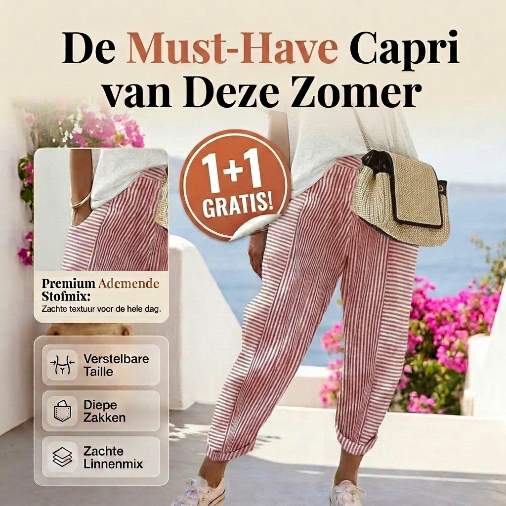 Laluna® | Gestreepte Katoenen Broek 1+1 Gratis