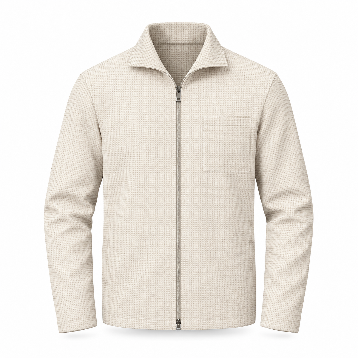 Wafel Jack met Opstaande Kraag - Khaki