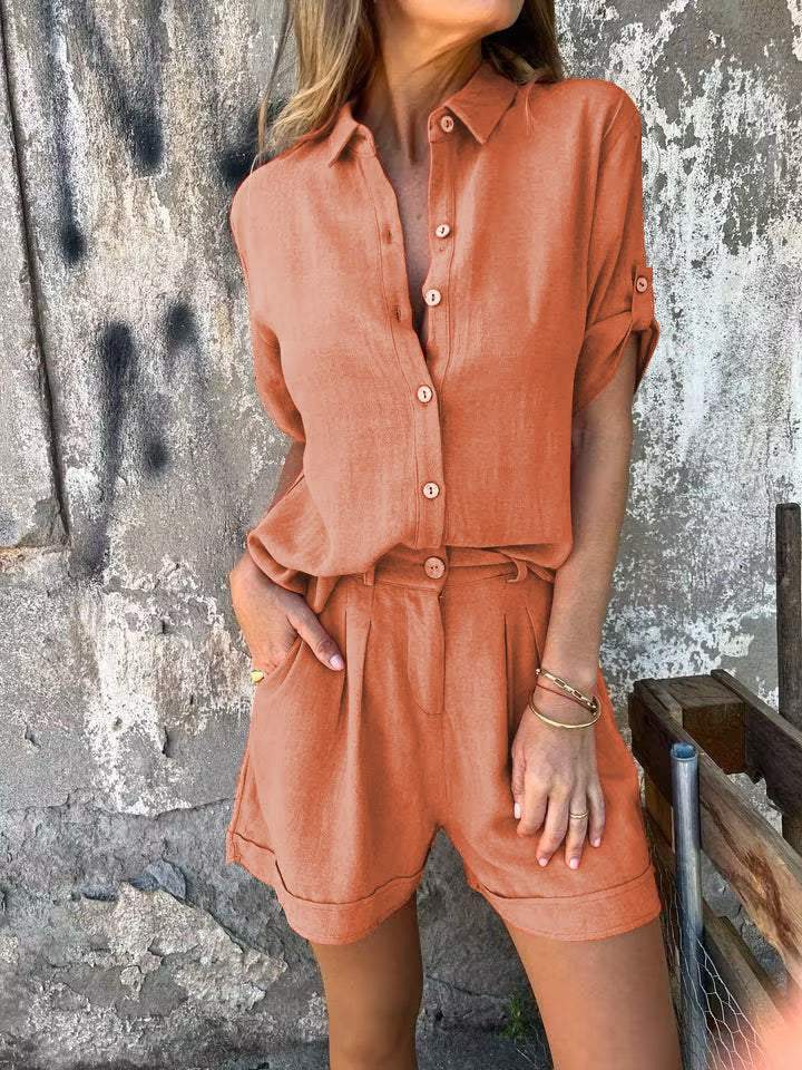 Laluna® | 2-Delige Linnen en Katoenen Lente/Zomerset