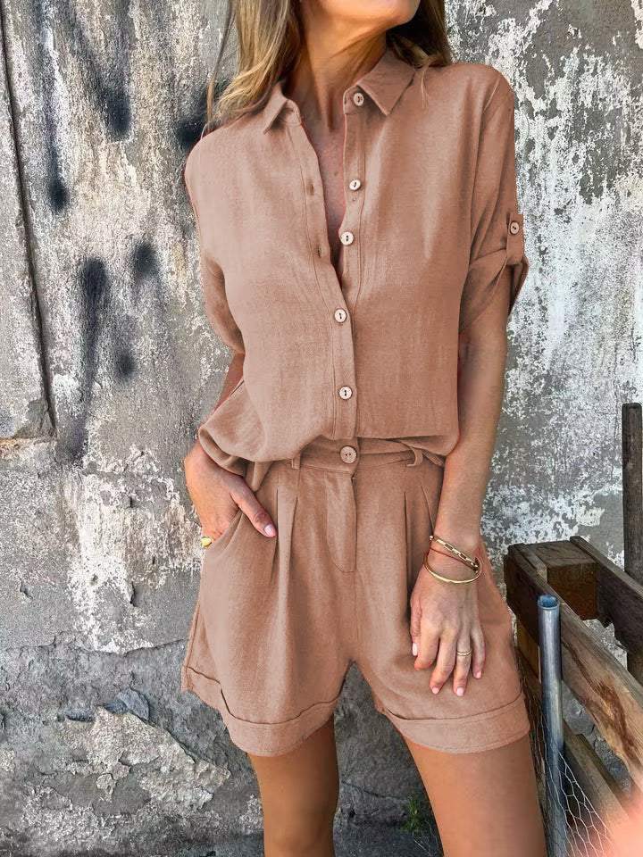 Laluna® | 2-Delige Linnen en Katoenen Lente/Zomerset
