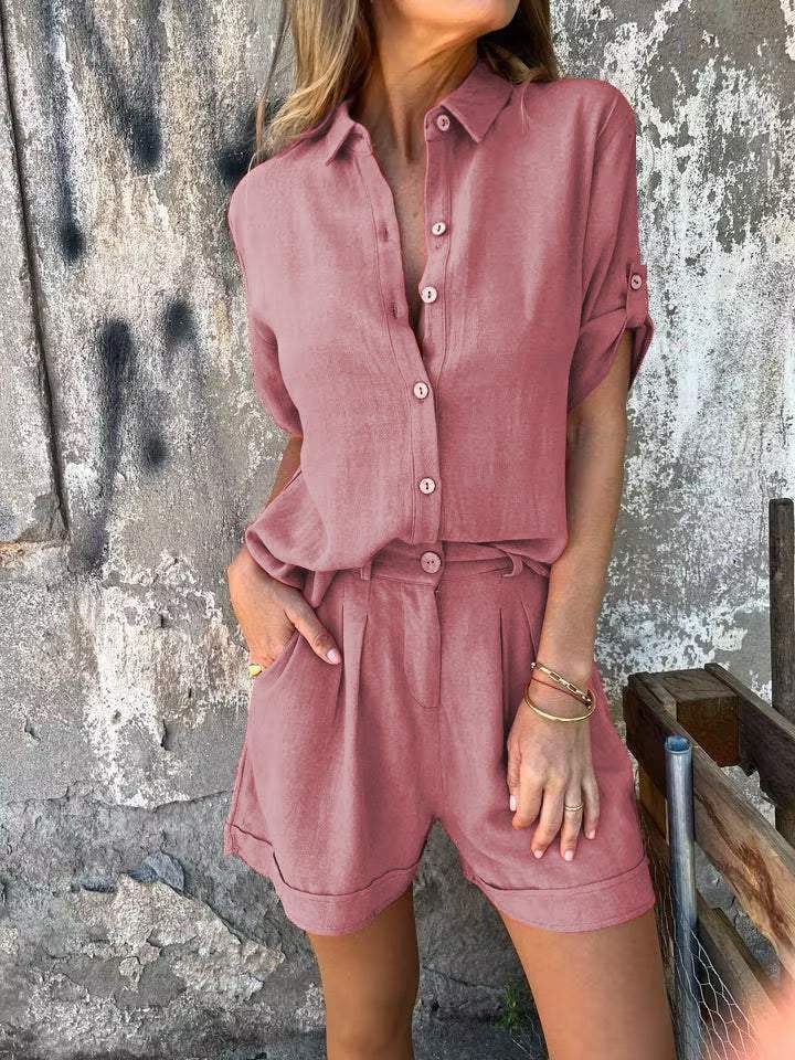 Laluna® | 2-Delige Linnen en Katoenen Lente/Zomerset
