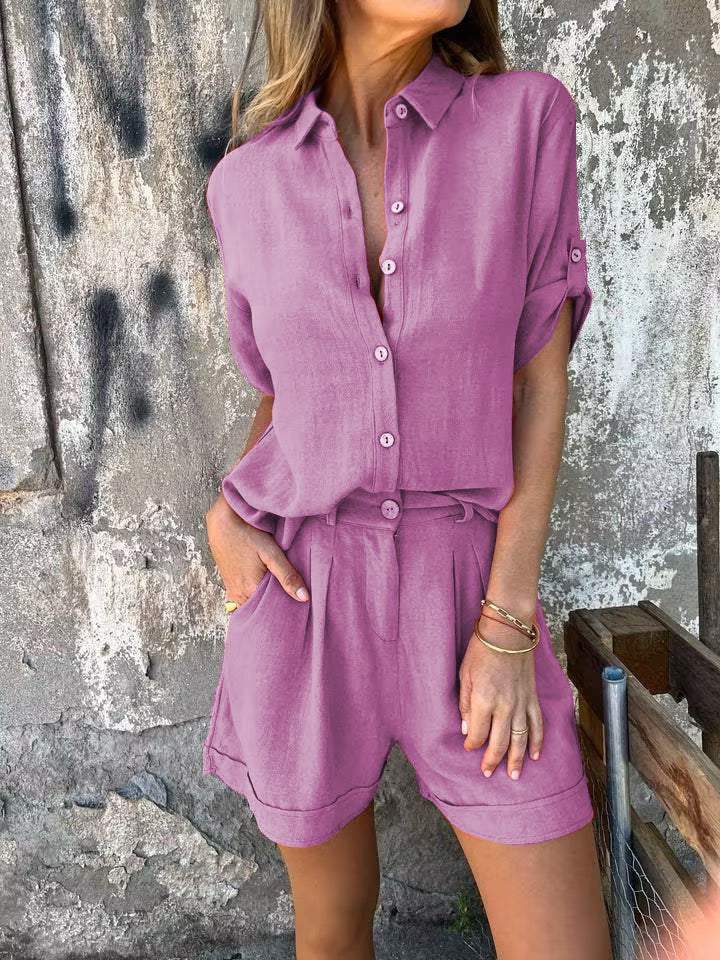 Laluna® | 2-Delige Linnen en Katoenen Lente/Zomerset