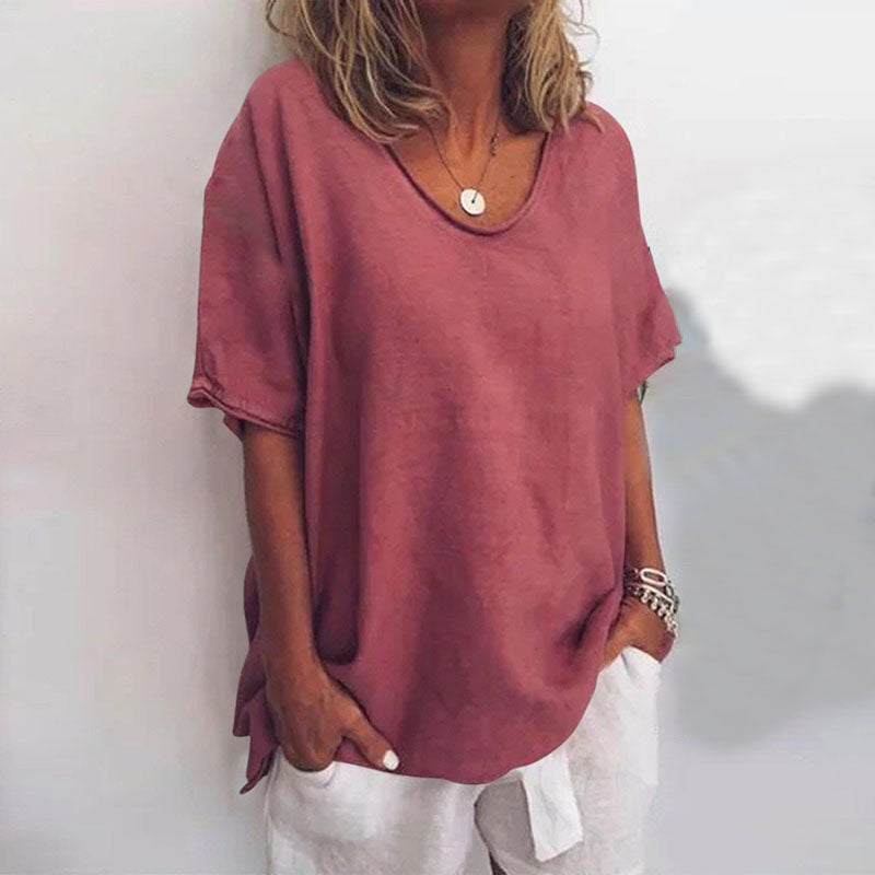 Ruime Linnen T-shirt