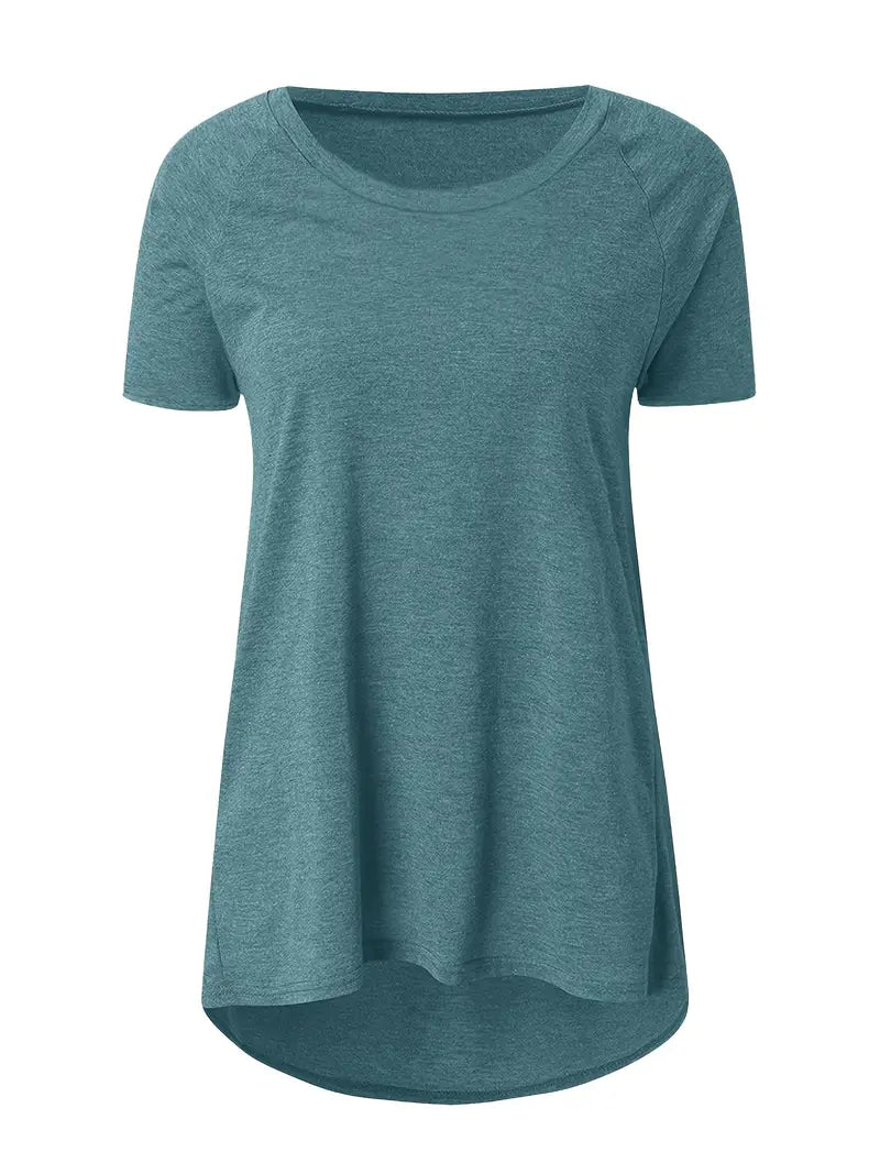 Laluna® | T-shirt met ronde hals en korte mouwen