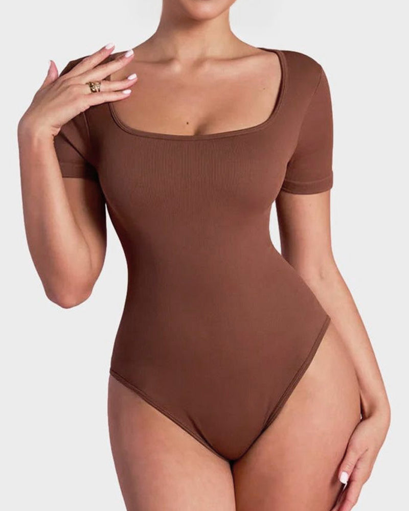 LALUNA® |  BASIC SQUARE NECK BODYSUIT
