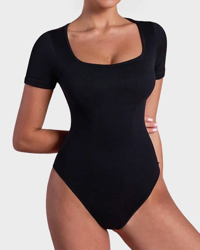 LALUNA® |  BASIC SQUARE NECK BODYSUIT