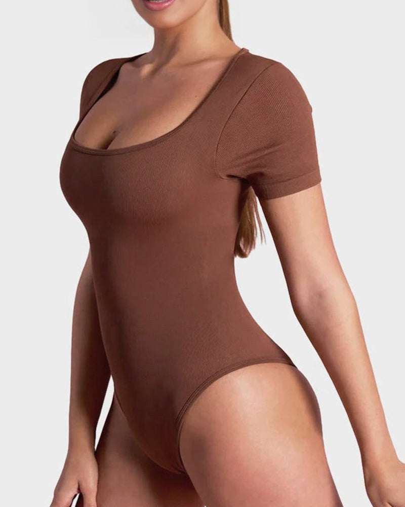 LALUNA® |  BASIC SQUARE NECK BODYSUIT
