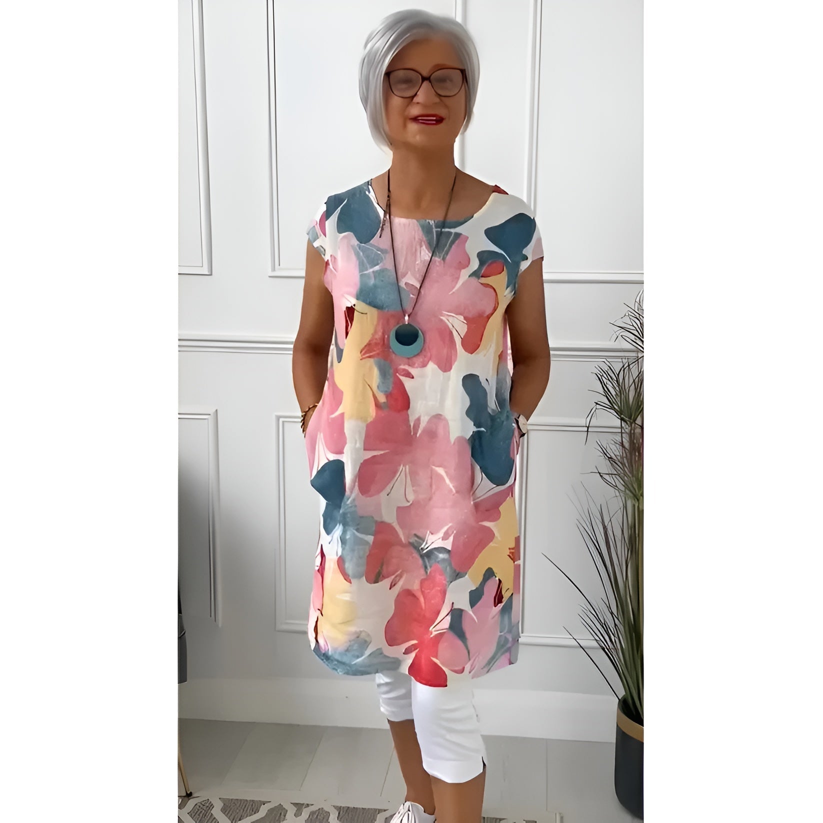 Laluna® | Elegante Kleurige Lente jurk