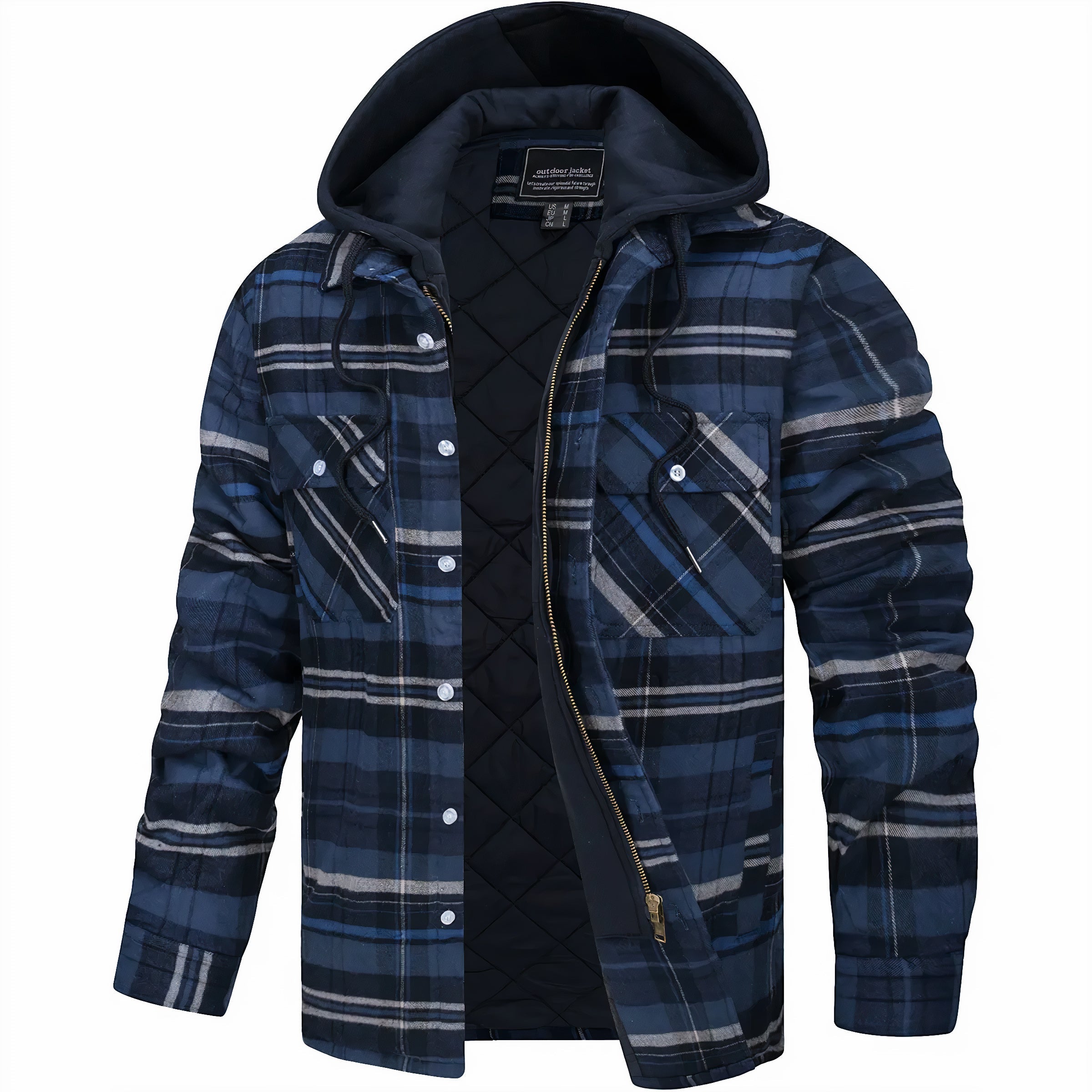 Laluna® | Geruite jas met rits