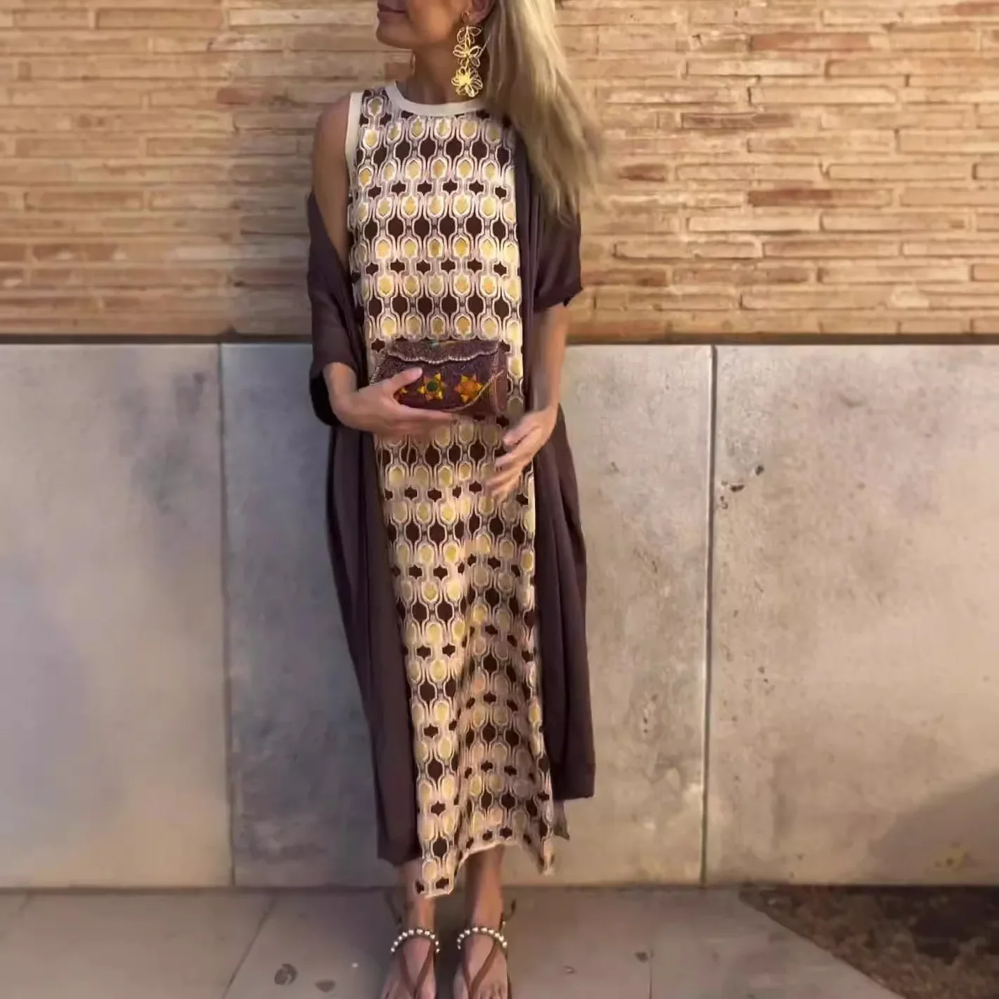 Laluna® | Elegante jurk met vest