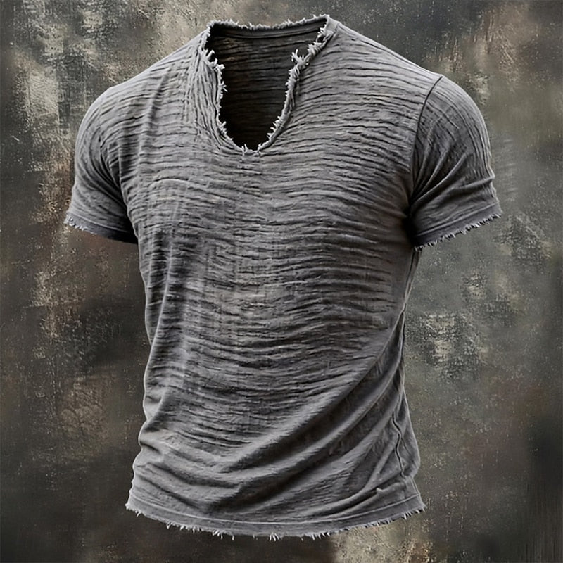 Laluna® | Vintage T-shirt met V-hals